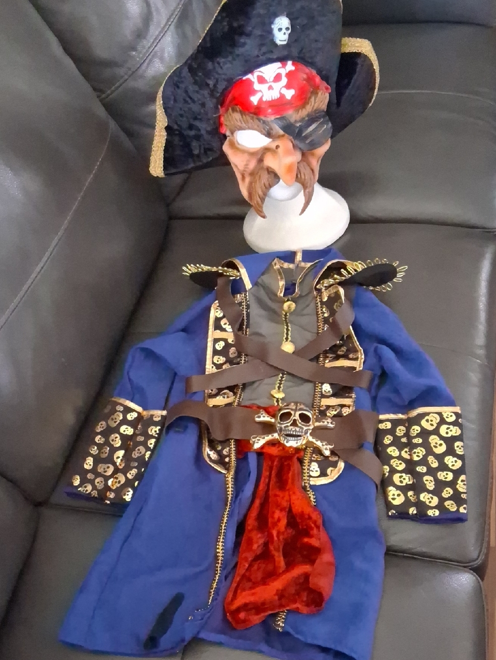 Pirate Coat, Hat, Mask  Costume